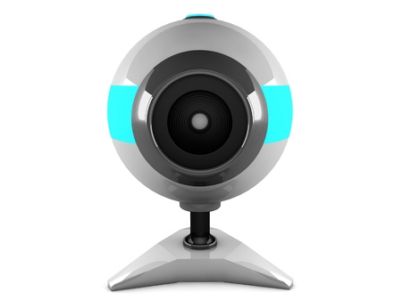 web camera isolated of white background の写真素材