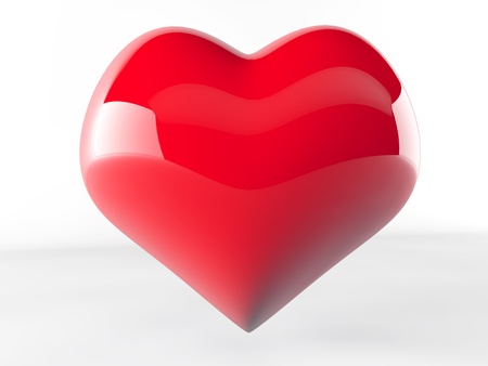 3d red love heartsの写真素材