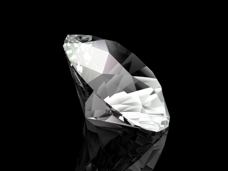 diamond on black backgroundの写真素材