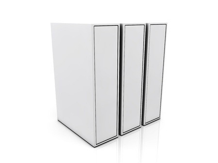blank boxes isolated on white backgroundの写真素材
