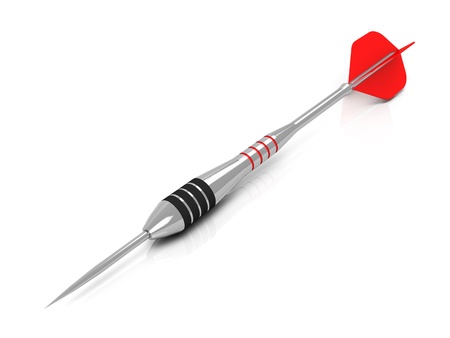 3d darts isolated on white の写真素材