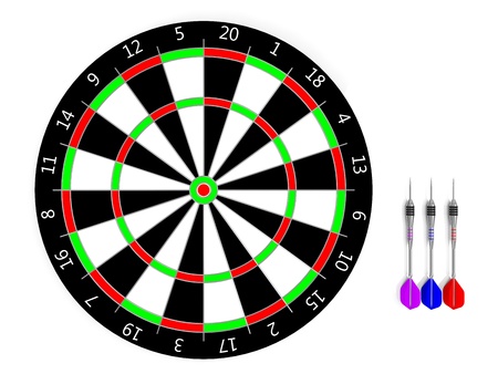 Darts and Classic Darts Board の写真素材