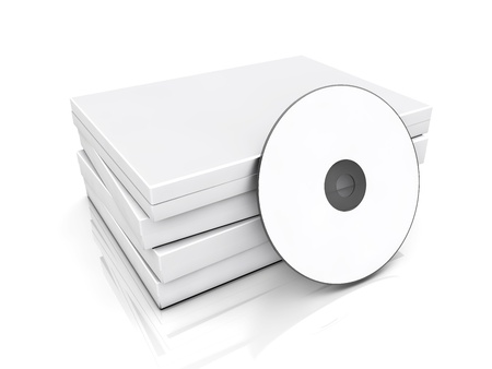 blank software box with cd の写真素材