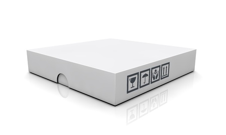blank boxes isolated on white background の写真素材