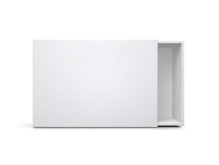 blank boxes isolated on white background 