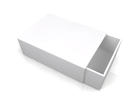 blank boxes isolated on white background の写真素材