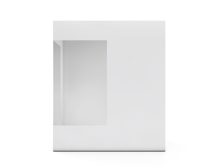 blank boxes isolated on white background の写真素材