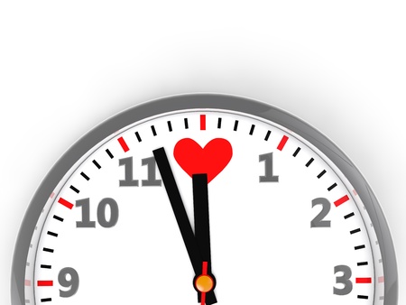 Clock with Heart Shapedの写真素材