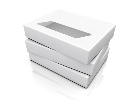 blank box isolated on white background の写真素材