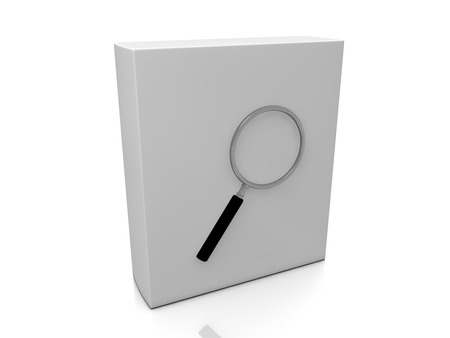 blank box isolated on white background の写真素材