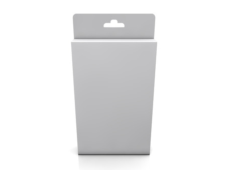 blank box isolated on white background の写真素材