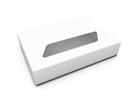blank box isolated on white background の写真素材