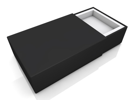 blank black boxes isolated on white backgroundの写真素材