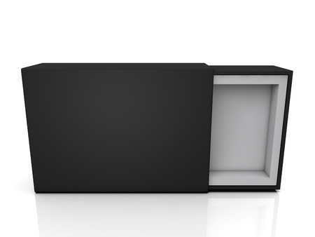 blank black boxes isolated on white backgroundの写真素材