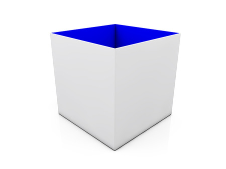 blank box isolated on white background の写真素材