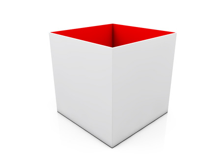 blank box isolated on white background の写真素材