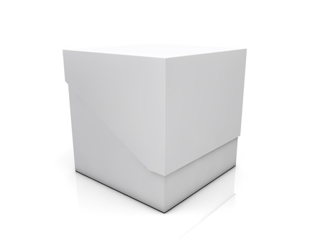 blank box isolated on white background の写真素材