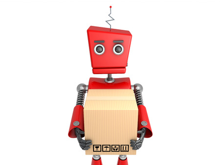 red robotic toyの写真素材