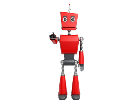 red robotic toyの写真素材