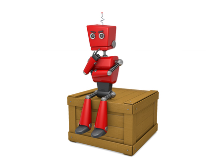 red robotic toyの写真素材
