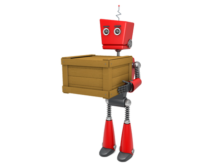 red robotic toyの写真素材
