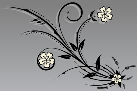 vector floral and flowerのイラスト素材