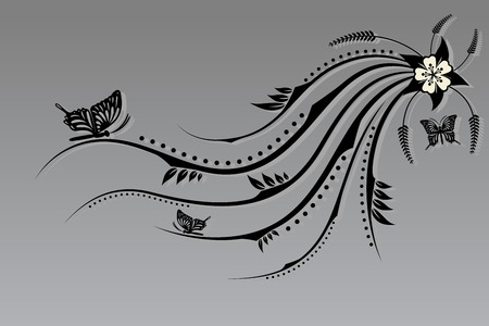 vector floral and flowerのイラスト素材