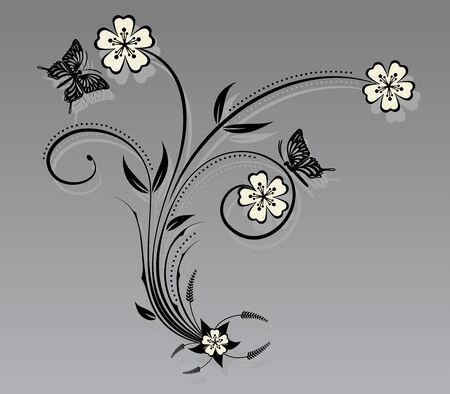 vector floral and flowerのイラスト素材