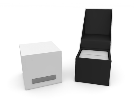 jewel box isolated on white background 3D renderingの写真素材