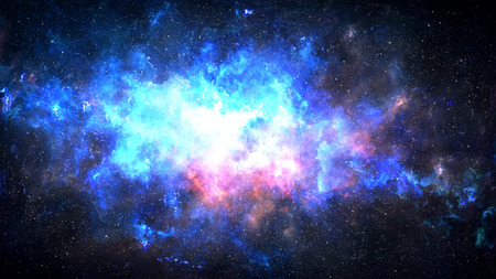 Universe filled with stars, deep space nebula and galaxy