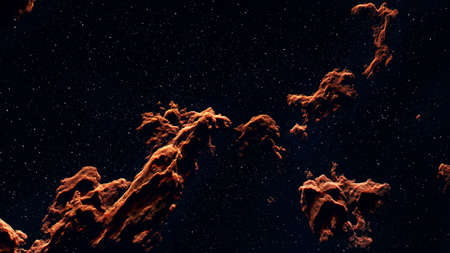 Universe filled with stars, deep space nebula and galaxyの写真素材