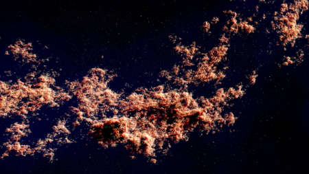 Universe filled with stars, deep space nebula and galaxyの写真素材