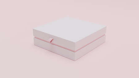 3d rendering blank box for jewelry and giftsの写真素材