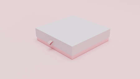 3d rendering blank box for jewelry and giftsの写真素材
