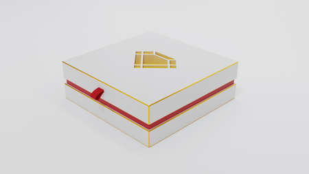 3d rendering blank box for jewelry and giftsの写真素材