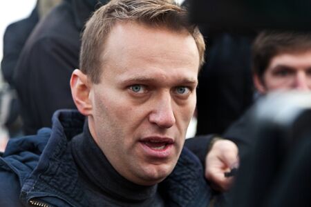 Alexey Navalny. Demonstration in Russia. Russian March on the day of national unity in the Moscow district of Lublino, November 4, 2011, Moscow, Russiaのeditorial素材