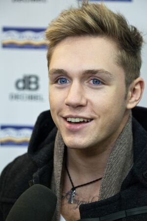 Vlad Sokolovsky- Autograph session from Dima Bilan and Azzaro DECIBEL in honor of the 15th anniversary of L'etoile. Nov 14,2012, Moscow, Russiaのeditorial素材