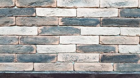 gray, white, black, brown chinese style brick wall. Old dirty brick wall texture background....