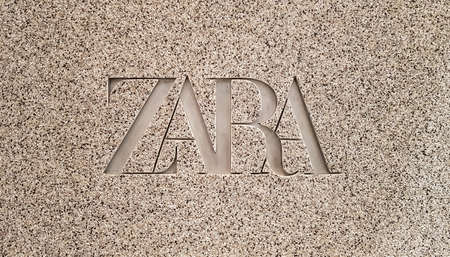 New logo for a fashion brand in a shopping center. Zara store. Spanish clothing and accessories...
