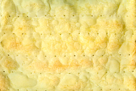 Cake layers isolated. Cake making. The texture of the cake for making Napoleon cake from puff pastry...