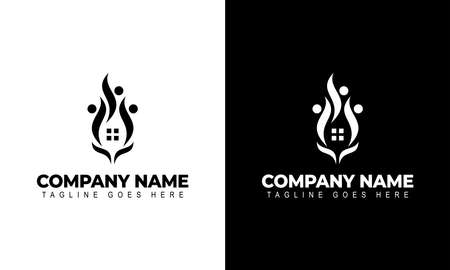 House Care logo Template, Medical House Logo Vectorのイラスト素材