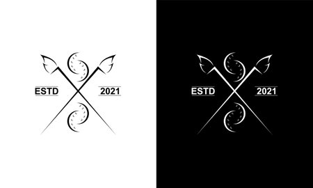 Ilustration vector graphic of Minimalist Luxury Vintage Painter's brush Logo Designのイラスト素材