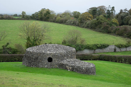 Ancient stone structure at Newgrange, Co Meathの写真素材