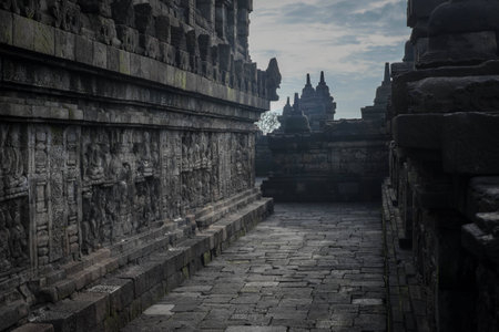 Level of historic Buddhist temple in Indonesia