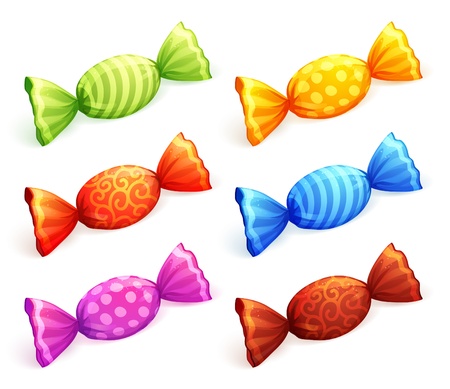 Isolated colorful candies.のイラスト素材