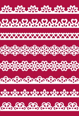 Set of different lace patterns. EPS8のイラスト素材