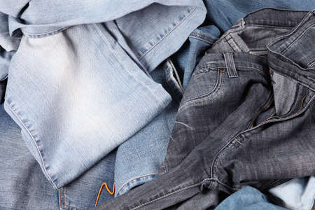 Stack of jeansの写真素材