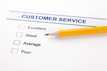 Customer Service Survey with pencil.の写真素材