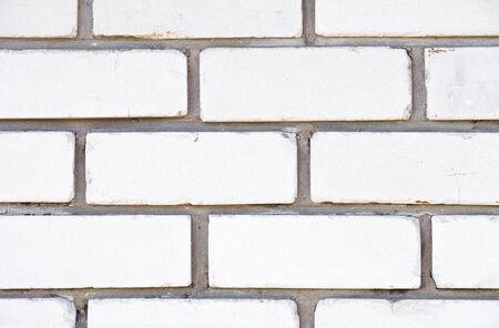 White brick wall. Full frame.