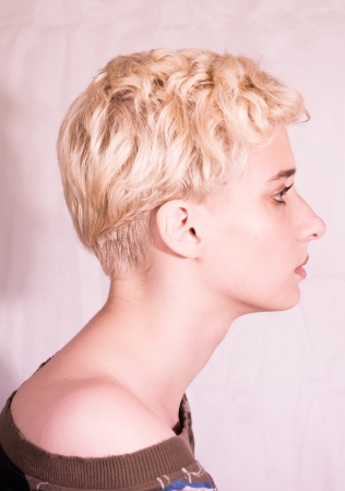 Beautiful woman profileの写真素材